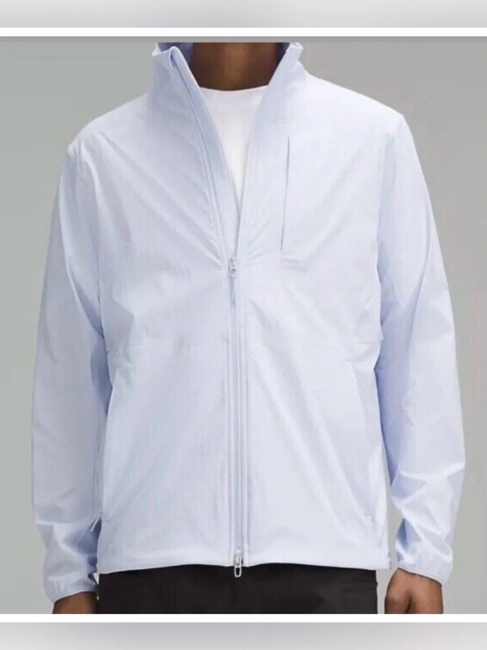 LuluLemon Mens Sojourn Windbreaker Jacket Windmill Light Blue Size M